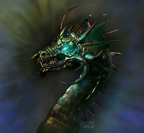 Horned Emerald Dragon By Gerard Madore Rimaginarydragons