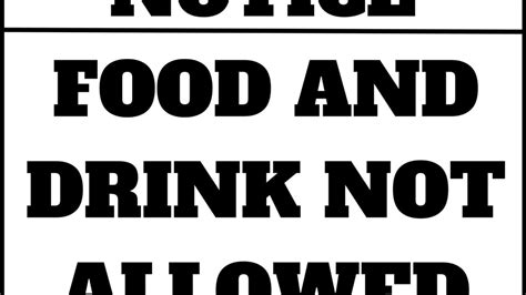 No Outside Food Or Drink Sign Free Download