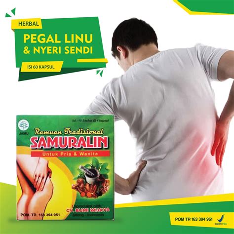 Jual Samuralin Obat Herbal Nyeri Sendi Asam Urat Pegal Linu Reumatik Sakit Pinggang Punggung