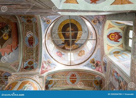 Ceiling Of Assumption Cathedral In Kolomna City Editorial Image Image