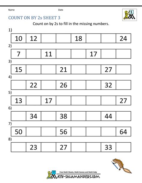 Count By Numbers Worksheets
