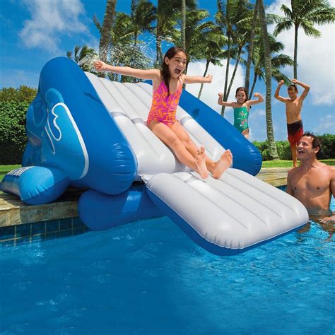 Intex Giant Inflatable Water Slide Inground Pool Slides Pool Water