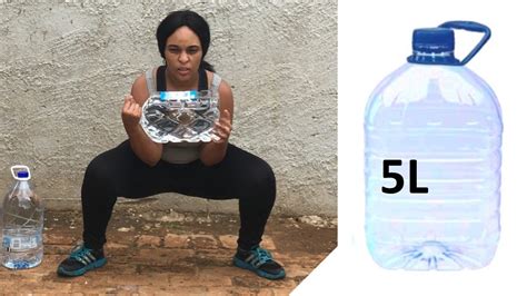 Water Bottle As Weights Full Body Workout Using 5l Water Bottle