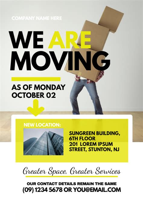 Moving Announcement Flyer Template Postermywall