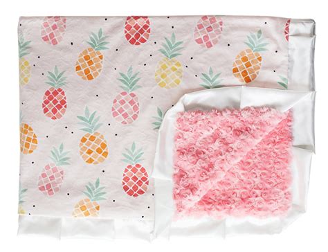 Pineapple Coral Pineapple Print Coral Customized Blankets