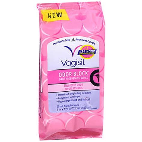 Vagisil Odor Block Daily Freshening Wipes 20 Ct