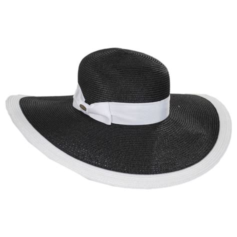 Karen Keith Resort Straw Swinger Wide Brim Hat Sun Hats