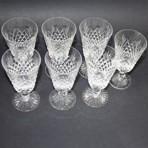 7 Fine Stuart Crystal Cut Glass Wine Glasses Antique Glass Hemswell Antique Centres