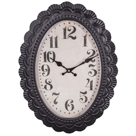 Oval Wall Clock Old Style By Antic Line Ideal For A Vintage Decor