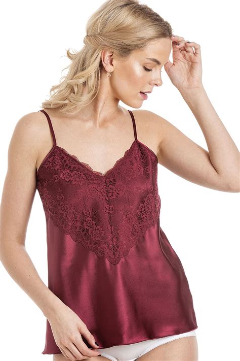 Satin Lingerie Pyjamas Luxury Lace Camisole Cami And French Knickers Pjs Ebay
