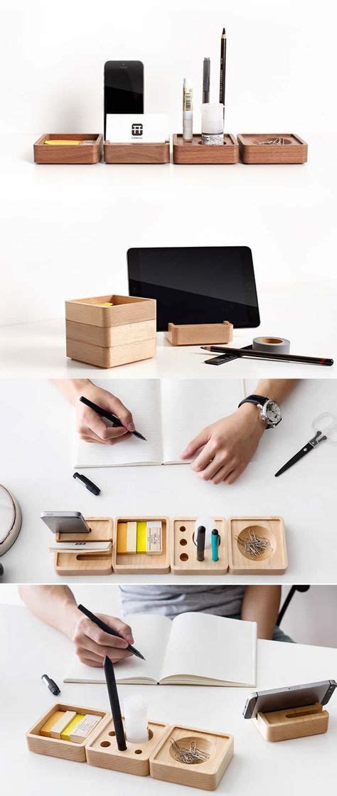 4 creative pen stand craft ideas | best ice cream stick crafts | desk organizer | best out of waste#penstand #diycrafts #artandcraftideahi friendif you are n. Pen Stand Holder Wooden Smart Phone Dock Storage Desktop ...