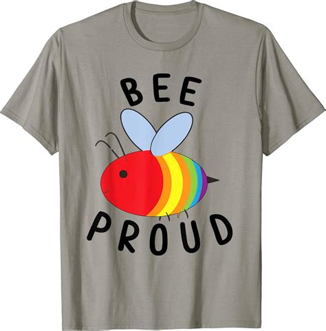 Cute Bee Proud Pocket Shirt Gay Pride Les Lgbt Rainbow T