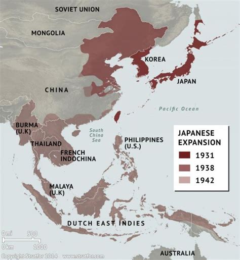 Japans Territorial Expansion 1931 1942 Japan Surrenders Japan Map