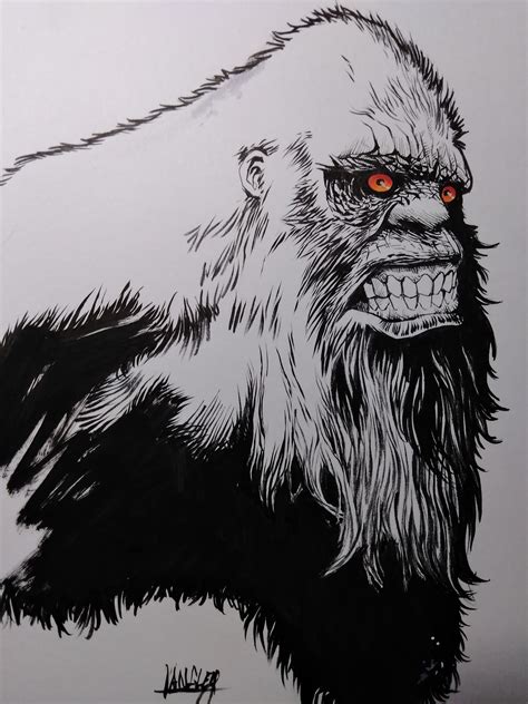 Finished Sketch Bigfoot