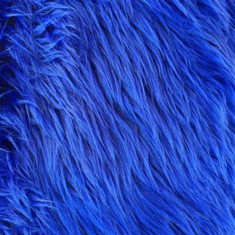 Royal Blue Luxury Long Pile Shaggy Faux Fur Fabric Faux Fur Fabric