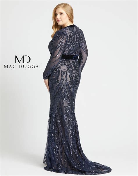 Embellished entirely with shimmering sequins, this gown has a fitted. Mac Duggal 77664F Cutout Neck Plus Size Gown | Plus size ...