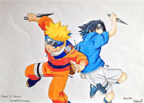 Collab Naruto And Sasuke Copic By Tobeyd On Deviantart
