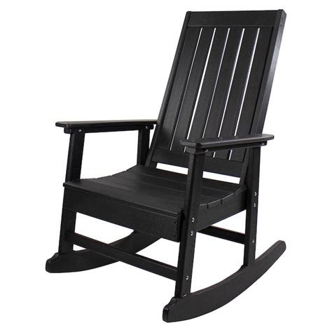 Northlight Black Rocking Chair With Solid Seat In The Patio Chairs