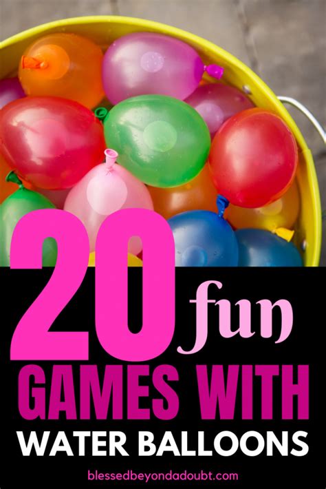 20 Fun Water Balloons Games For Kidssummer Wet Play