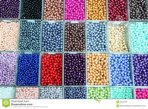 Multicolored Assorted Beads Set In A Box Stock Image Image Of Button Jewelery 83575323