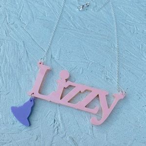 Acrylic Name Necklace Laser Cut Jewellery Personalised Name Necklace