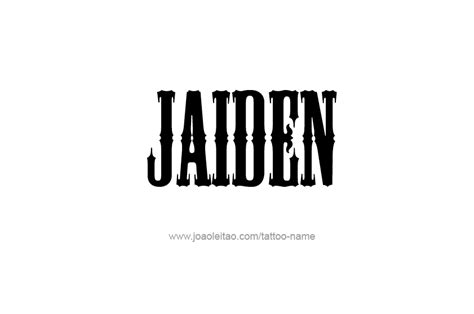 Jaiden Name Tattoo Designs