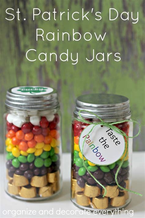 St Patricks Day Rainbow Candy Jars Organize And Decorate Everything