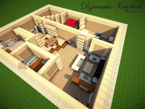 Good Layout Plan For A Rectangular House Minecraft World Modern