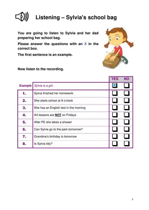 Listening Comprehension Online Worksheet For Grade 4 You Can Do The