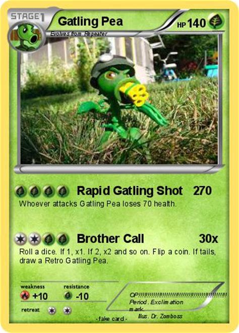 Pokémon Gatling Pea 129 129 Rapid Gatling Shot 2 My Pokemon Card
