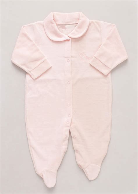 macacão bebê plush rosa le bambino