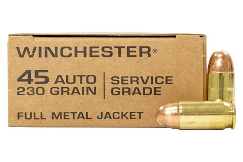Winchester 45 Acp 230 Gr Fmj Service Grade Ammo 50box Sportsmans