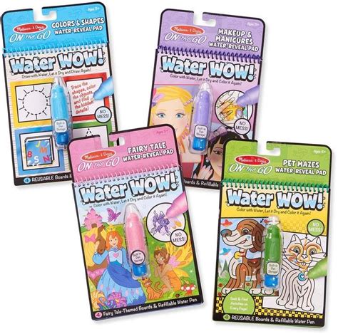 Just all kinds of em. Melissa & Doug Water Wow Reusable Color-With-Water Travel ...