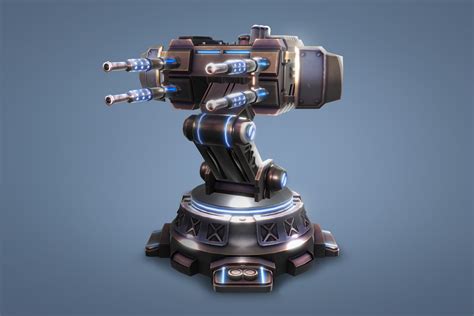 Tower Defence Sci Fi Turret Free 3d Sci Fi Unity Asset Store