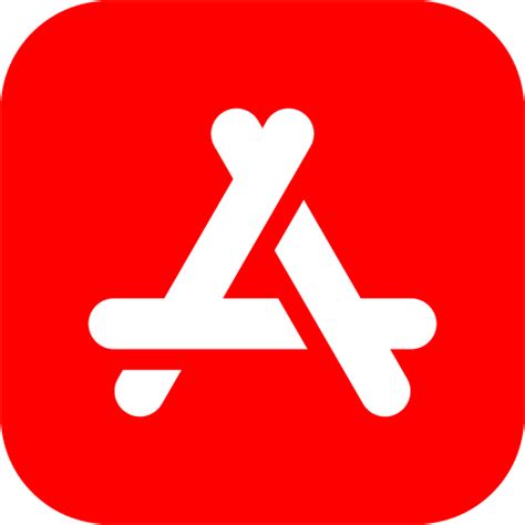 Red App Store 2 Icon Free Red Site Logo Icons