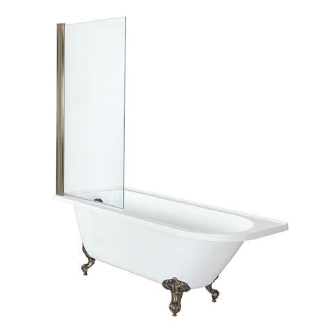 Milano Legend White Traditional Freestanding Corner Shower Bath With