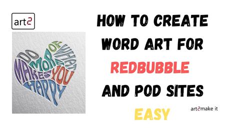 How To Create Word Art To Sell On Redbubble Or Other Print On Demand