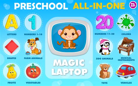 Preschool All In One Learning Magic Laptop School Adventure A To Z