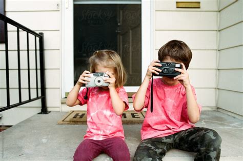 Children Take Photo With Film Cameras By Stocksy Contributor Maria