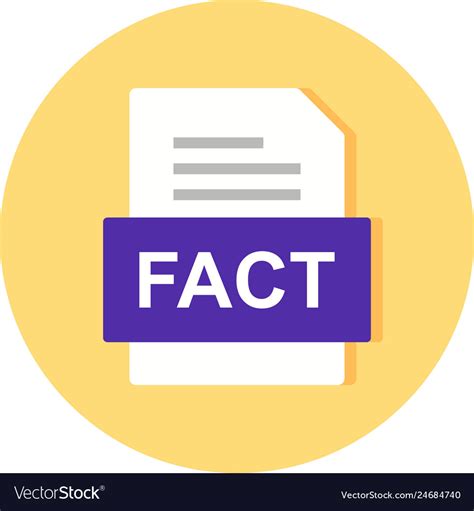 Fact File Document Icon Royalty Free Vector Image