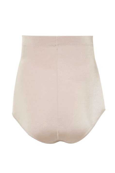 Nude Satin High Waist Control Brief Yours Clothing