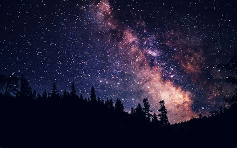 Mx08 Night Sky Dark Space Milkyway Star Nature