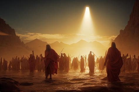 Premium Photo Exodus Moses Crossing The Desert With The Israelites