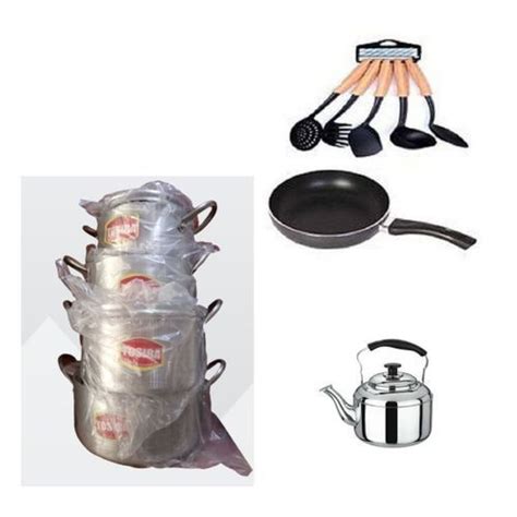 Generic Bundle Pots Frying Pan Kettleand Non Stick Spoons Set Jumia