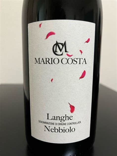 Mario Costa Langhe Nebbioloマリオ・コスタ ランゲ ネッビオーロ Vinica 無料のワインアプリ