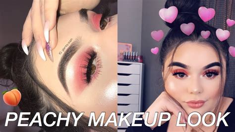 Peachy Makeup Look ♡ Glam By Soph Youtube