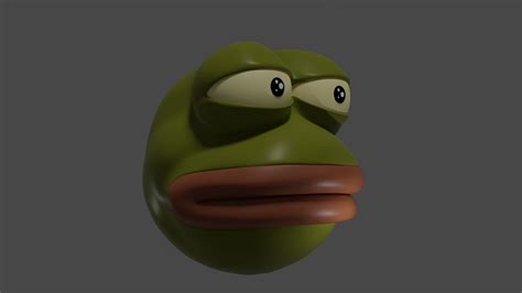 Pepe The Frog Head 3d Asset Cgtrader