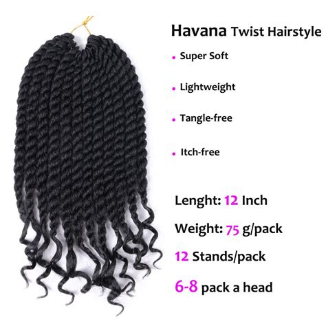 12 Inch Crochet Braids Senegalese Twist Crochet Hair For Black Women 6 Pack Havana Twist Crochet