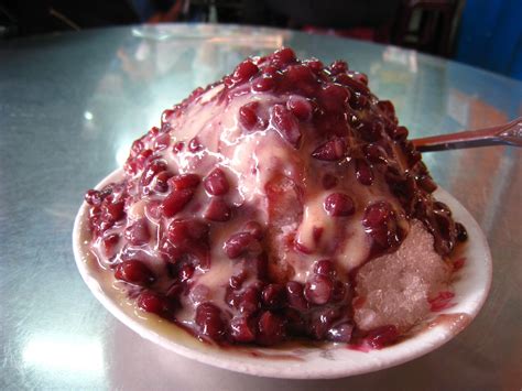 Baobing Aka Shaved Ice With Red Beans And Condensed Milk Heavenly Asian Desserts Asian