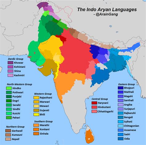 Indo Aryan Map